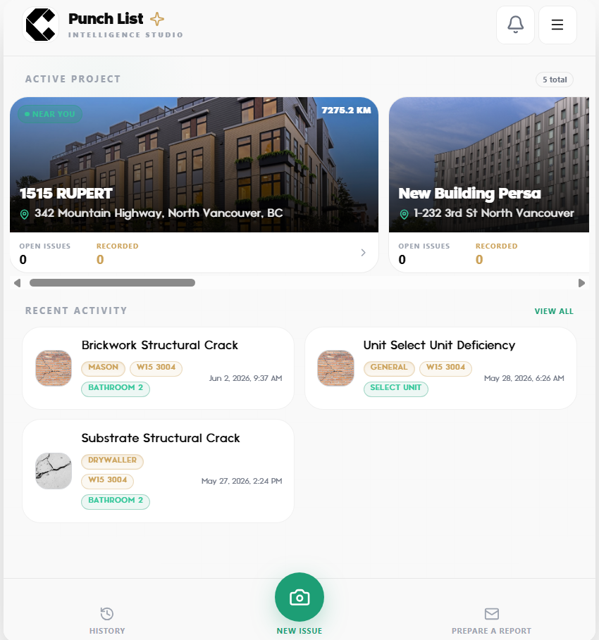Punch List field app